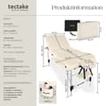Miniatyrbild 6 av 11: 3 zons massagebänk Phuket med aluminiumram, inklusive bärväska - beige