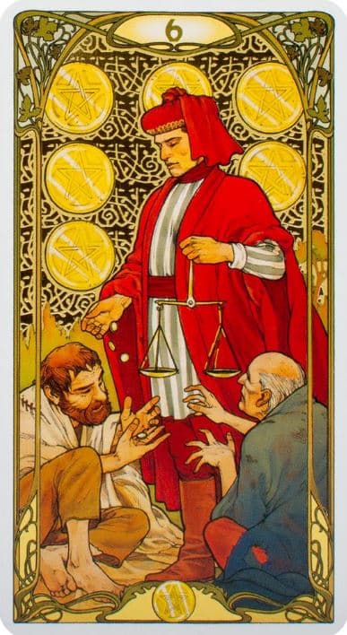 Golden Art Nouveau tarot EX253