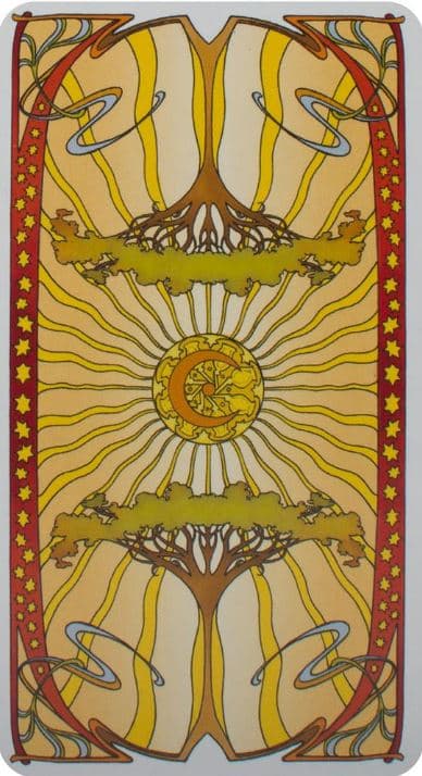 Golden Art Nouveau tarot EX253