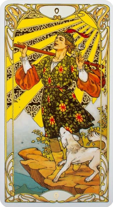 Golden Art Nouveau tarot EX253