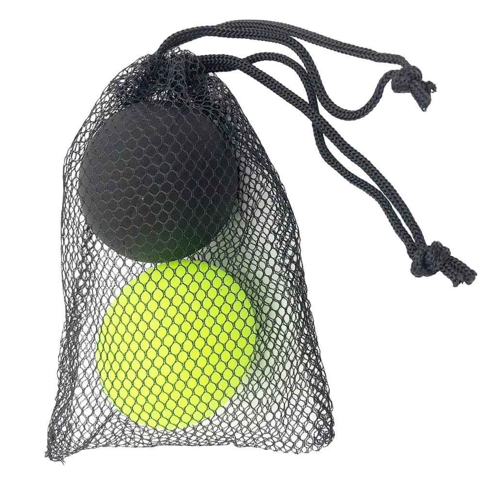 Massagebollar | 2 stycken | Gummi | Grön + Svart