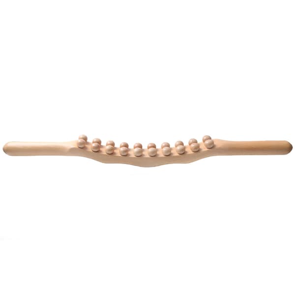 Profesjonell Gua Sha Massasjestav i Bøketre – 58 cm, Perfekt for Helkroppsmassasje
