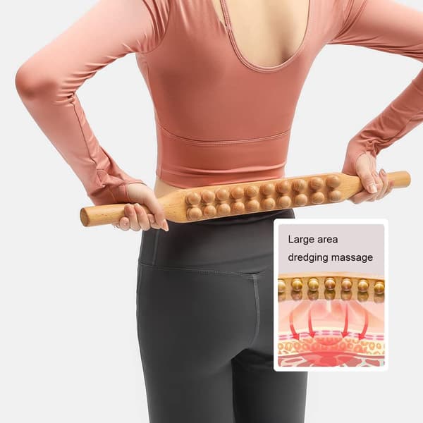 Ergonomisk Gua Sha Massagepind i Træ