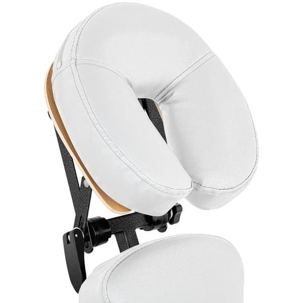 Massagestol, foldbar, op til 130 kg, hvid
