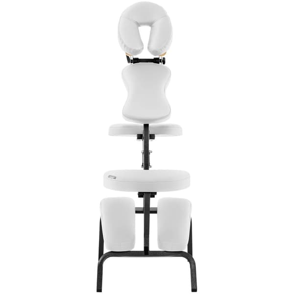 Massagestol, foldbar, op til 130 kg, hvid