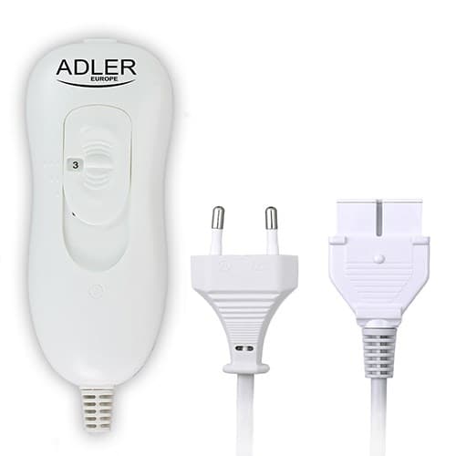 Adler AD 7426 elektrisk tæppe Elektrisk sengevarmer 60 W Grå Fleece, Polyester