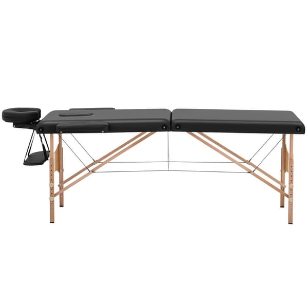 Bord massagebädd trä, portabel, hopfällbar Toulouse Svart, upp till 227 kg, svart
