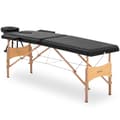 Miniatyrbild 2 av 6: Bord massagebädd trä, portabel, hopfällbar Toulouse Svart, upp till 227 kg, svart