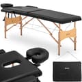 Miniatyrbild 1 av 6: Bord massagebädd trä, portabel, hopfällbar Toulouse Svart, upp till 227 kg, svart