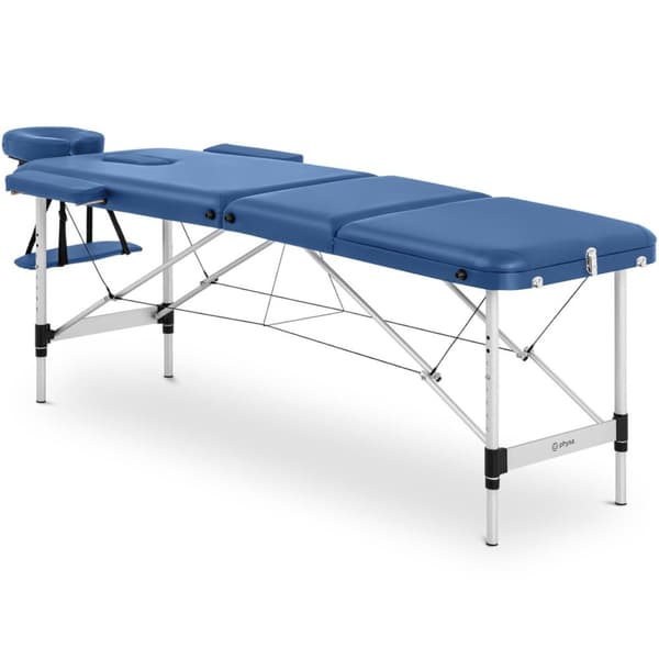Bordeaux Blue bärbart hopfällbart massagebäddsbord upp till 180 kg blått