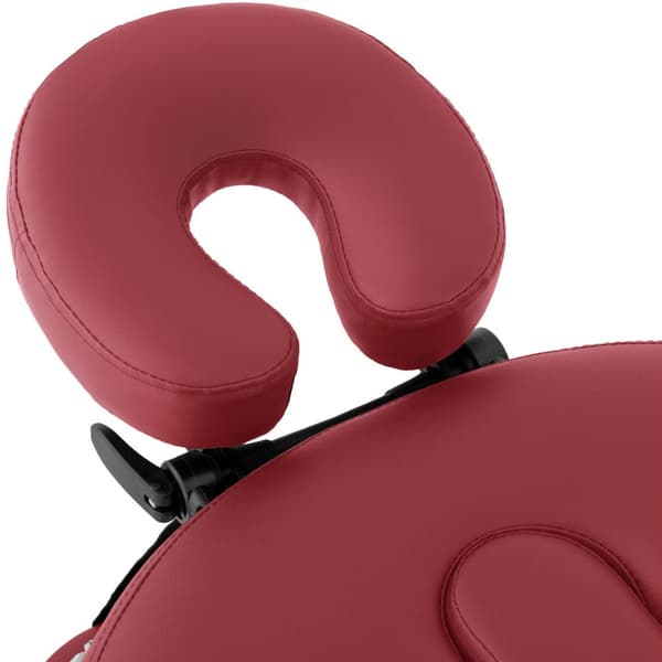 Bord, bærbar, foldbar massageseng med træstel, Colmar Red, op til 227 kg, rød