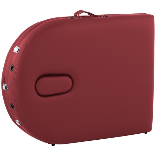 Bord, bærbar, foldbar massageseng med træstel, Colmar Red, op til 227 kg, rød