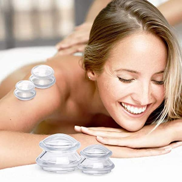 Koppning för Helkroppsmassage – 4-pack (L-XS), Vit | Förbättra Cirkulation och Lindra Muskelspänning