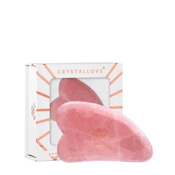 CRYSTALLOVE ruusukvartsi kasvohieronta Gua Sha - ruusukvartsi gua sha kasvohierontalevy