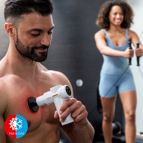Varm och kall muskelmassagerpistol Hokgun InnovaGoods Vit/Svart (Renoverade B)