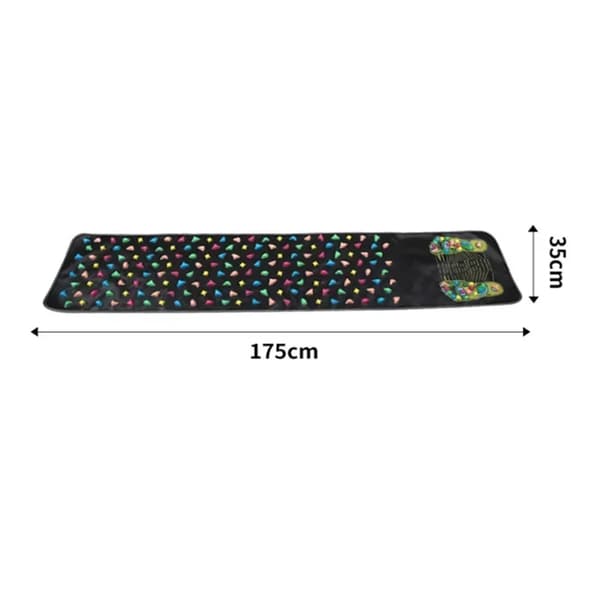 Kuddsimulation Stenläggningsfotmatta, Stimulerande Akupunkter,35CM X 175CM