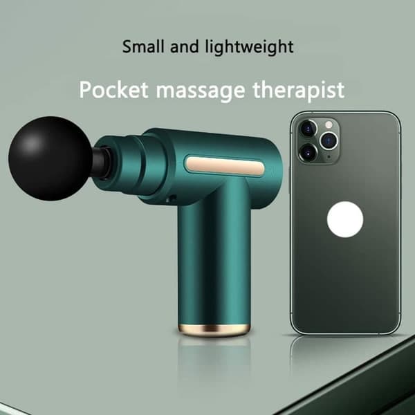 Massagepistol med 4 massagehuvuden 6 växlar