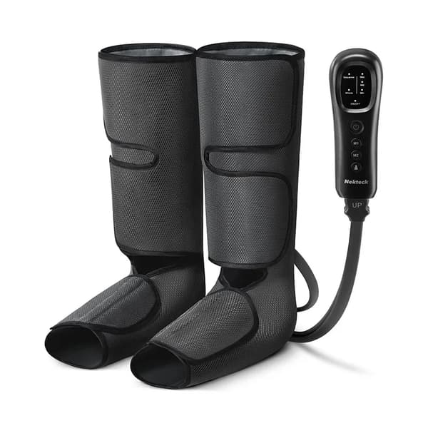 Benmassager, luftkompressions vadomslag, 2 lägen, 3 intensitetsnivåer,GRÅ, EU-kontakt