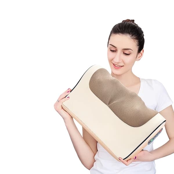 Nakke Massage Pude, Infrarød Opvarmning, Shiatsu Massør, EU-stik, RP2-J-6 (Guld)