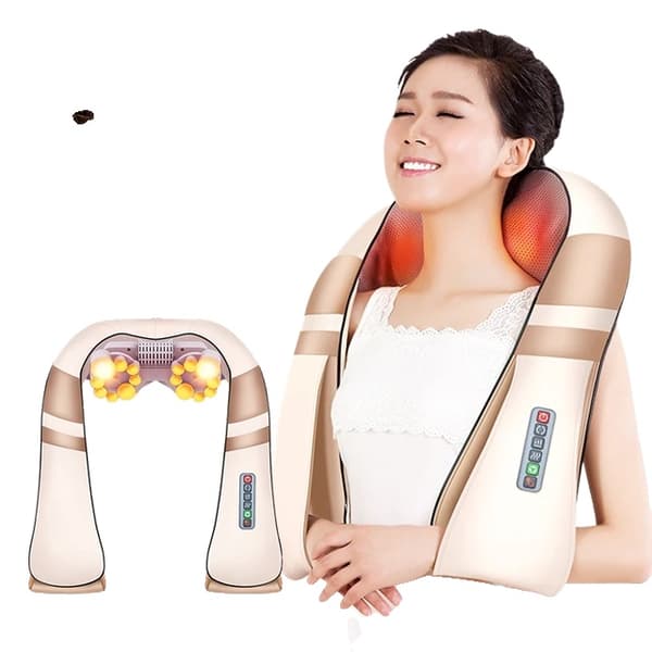 Elektrisk Shiatsu-massager, U-formet design, Infrarød varmeteknologi, EU-stik, P1-J-6