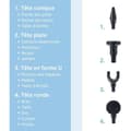 Pikkukuva 5 / 5: Hierontapistooli - LITTLE BALANCE - Sport Relax - 6 nopeutta - 4 päätä - Musta