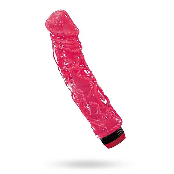 22,5 CM Glitter Fleksibel Realistisk Dildo Vibrator