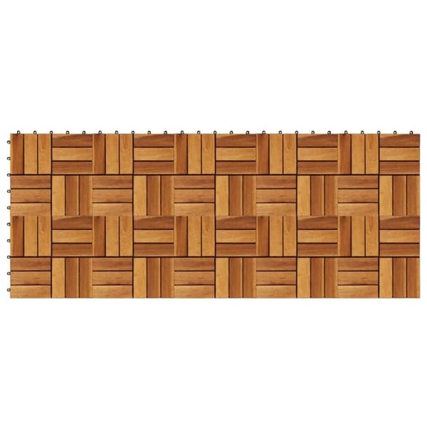 vidaXL 10stk Akasie Terrassefliser 30 x 30 cm