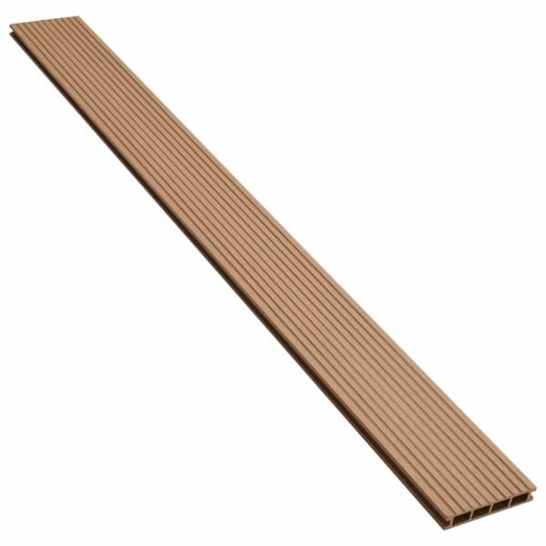 vidaXL WPC ihåliga golvplattor med tillbehör 10 m² 2,2 m teak
