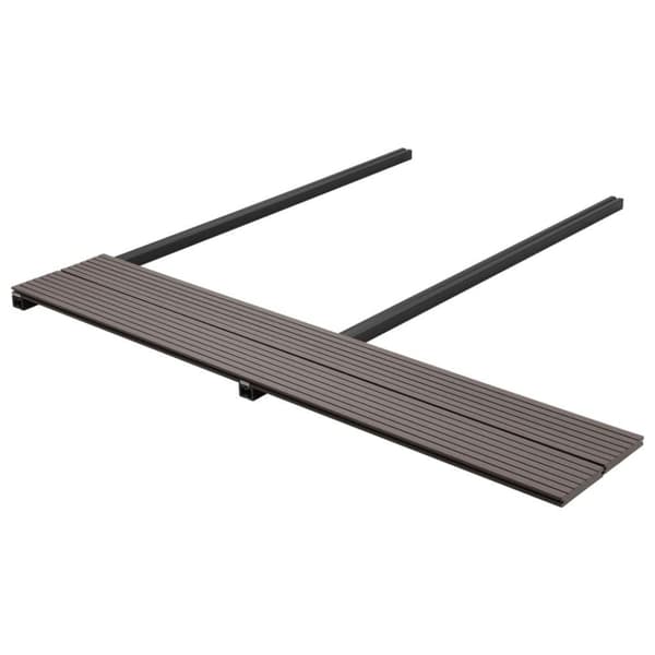 vidaXL massive terrassebrædder med tilbehør WPC 10 m² 2,2 m mørkebrun