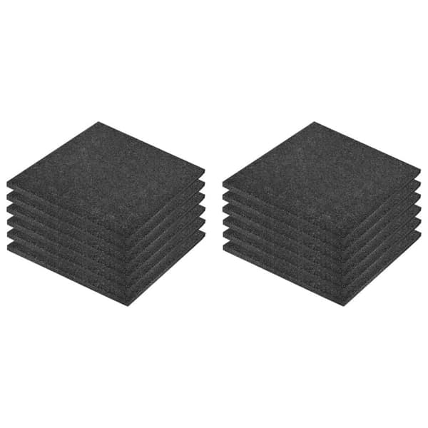 vidaXL Kaatumissuojalevyt 12 kpl kumi 50x50x3 cm musta