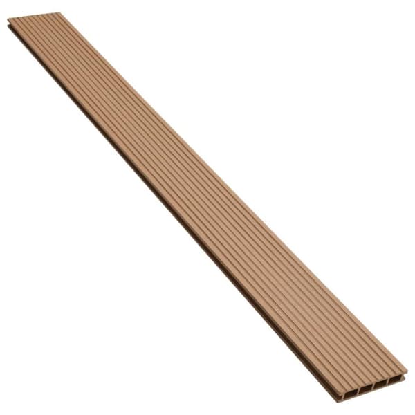 vidaXL WPC ihåliga golvplattor med tillbehör 40 m² 2,2 m teak