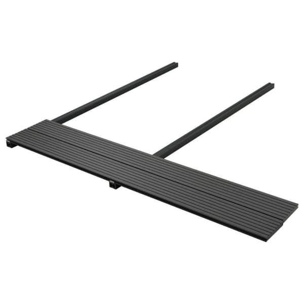 vidaXL massive terrassebrædder med tilbehør WPC 10 m² 2,2 m sort