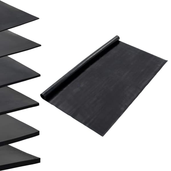 vidaXL skridsikker gulvmåtte 1,2x5 m 1 mm gummi glat