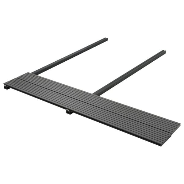 vidaXL massive terrassebrædder med tilbehør WPC 10 m² 2,2 m grå