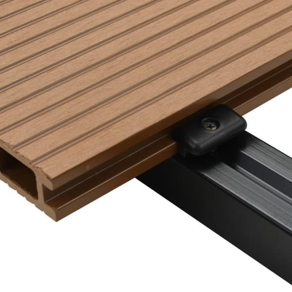 vidaXL WPC ihåliga golvplattor med tillbehör 26 m² 2,2 m teak