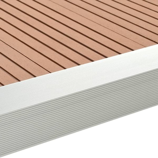 vidaXL Reunuslauta 5 kpl alumiini 170 cm hopea