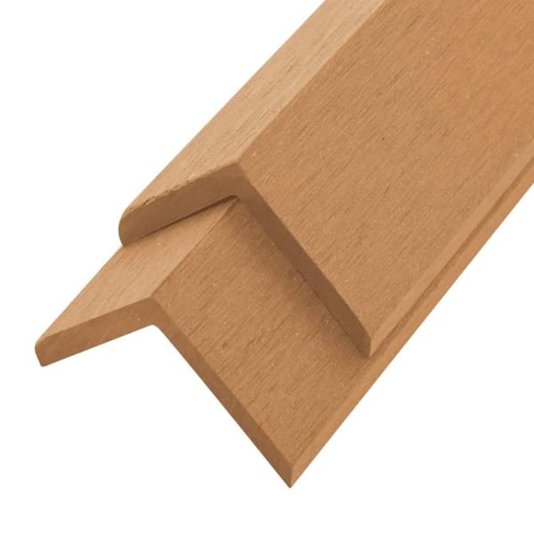 vidaXL Ytterhörnlist 5 st WPC 170 cm teakfärg