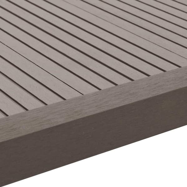 vidaXL Terassin reunuslauta WPC 170 cm tummanruskea
