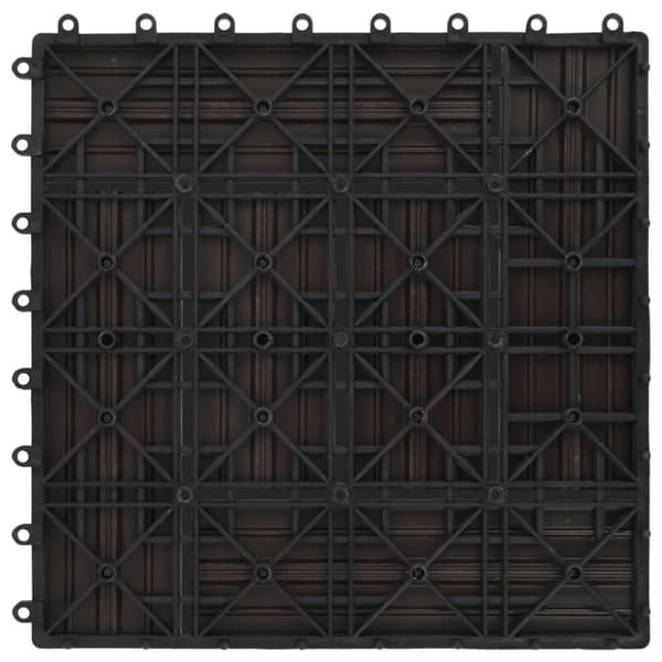 vidaXL terrassefliser 22 stk. 30 x 30 cm 2 m2 WPC mørkebrun