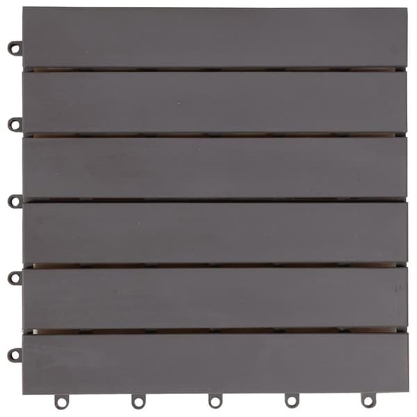 vidaXL Terrassebord 10 stk gråvasket 30x30 cm heltre akasie