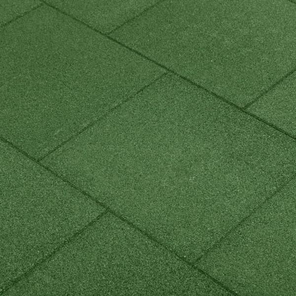 vidaXL Kaatumissuojalevyt 6 kpl kumi 50x50x3 cm vihreä