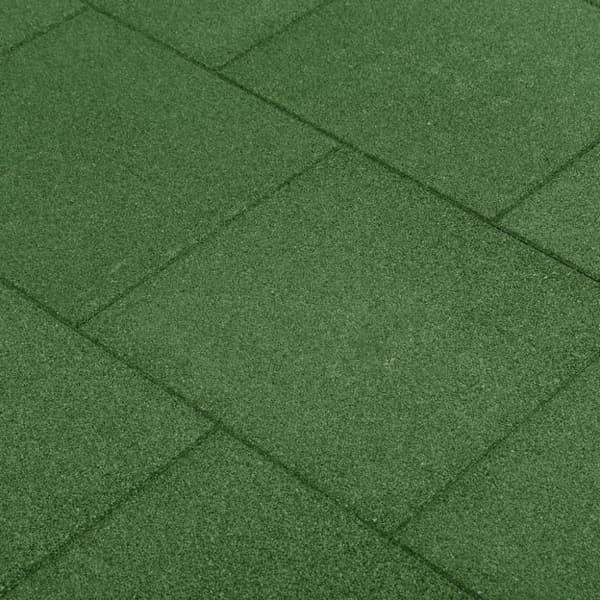 vidaXL Kaatumissuojalevyt 24 kpl kumi 50x50x3 cm vihreä