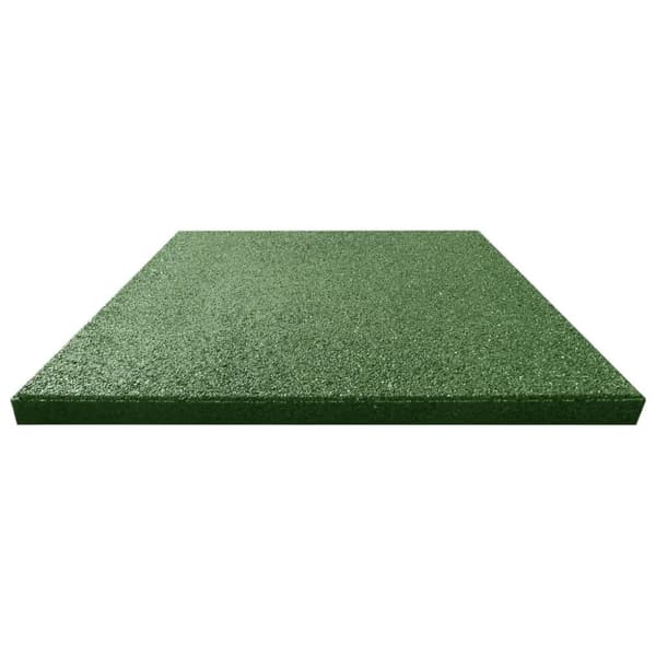 vidaXL Fallunderlag 18 stk gummi 50x50x3 cm grønn