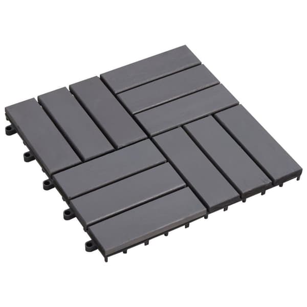 vidaXL Terassilaatat 20 kpl harmaapesty 30x30 cm täysi akaasiapuu