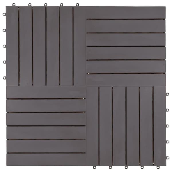 vidaXL Terrassebord 30 stk gråvasket 30x30 cm heltre akasie