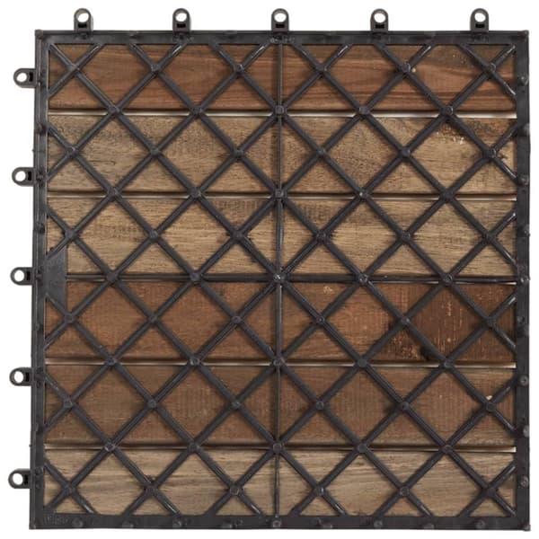 vidaXL Terrassebord 30 stk gråvasket 30x30 cm heltre akasie