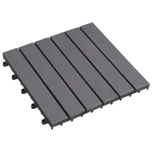 vidaXL Terrassebord 30 stk gråvasket 30x30 cm heltre akasie