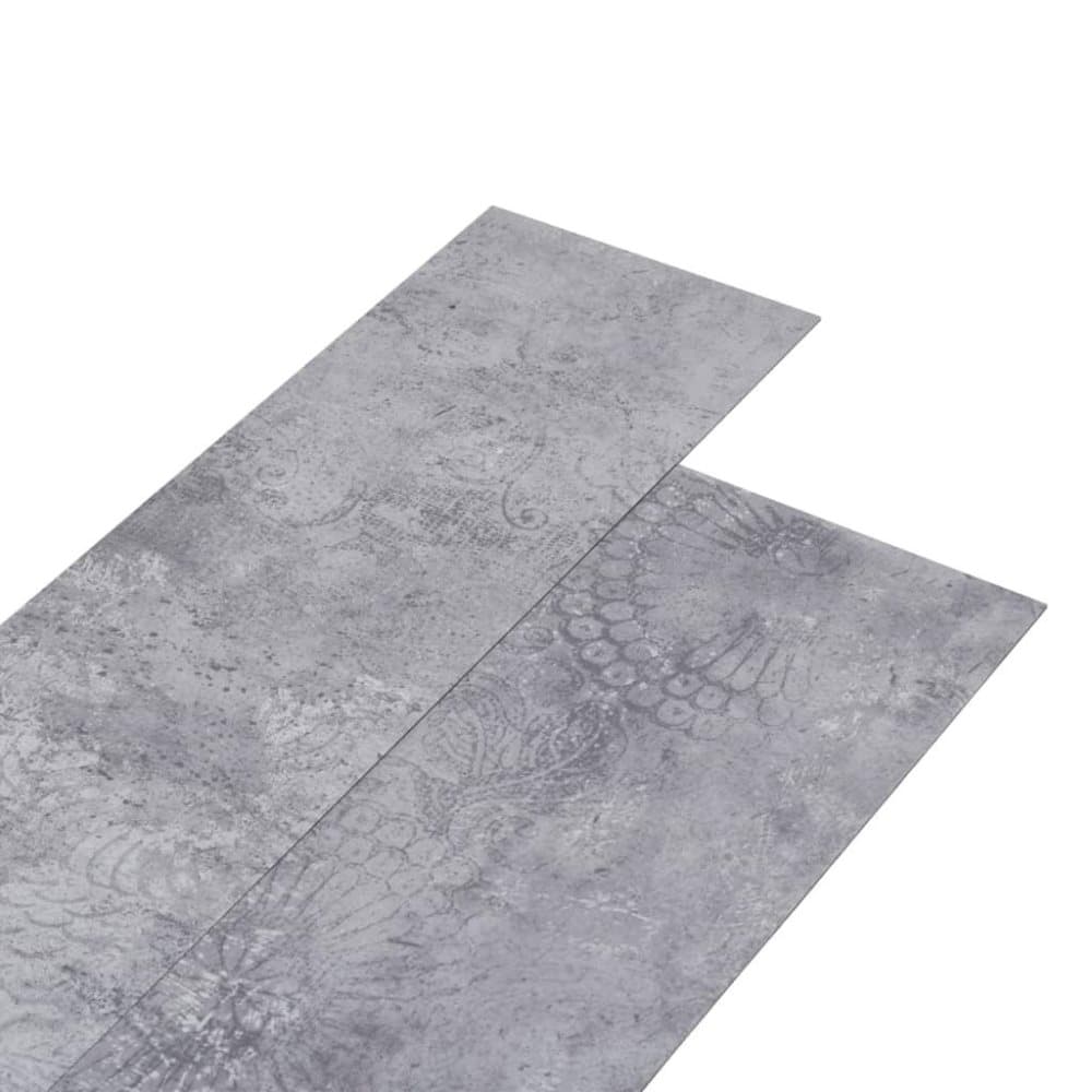 vidaXL Golvbrädor PVC 4,46 m² 3 mm självhäftande cementgrå