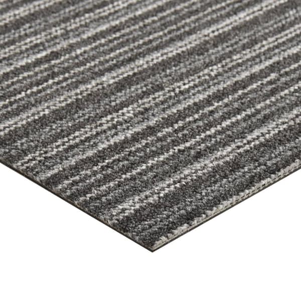 vidaXL Tekstiililaatta 20 kpl 5 m² 50x50 cm raidallinen antrasiitti