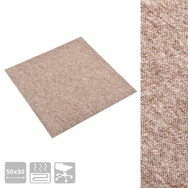 vidaXL tæppefliser 20 stk. 5 m² 50x50 cm beige